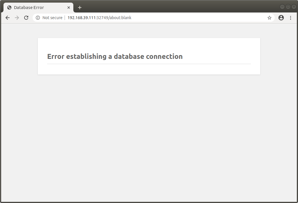 wordpress db error